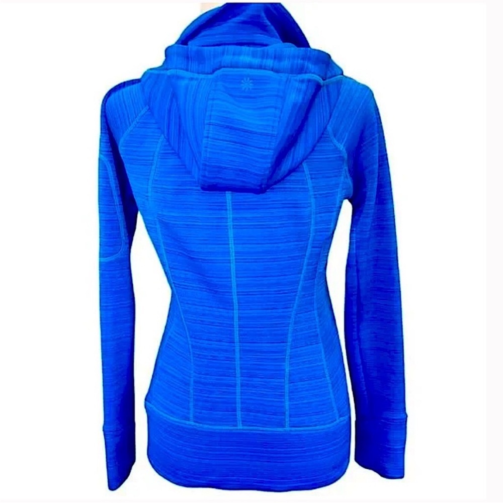 Athleta Striped strength hoodie macaw blue - Picture 4 of 12